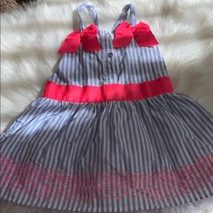 Blue & white stripe dress